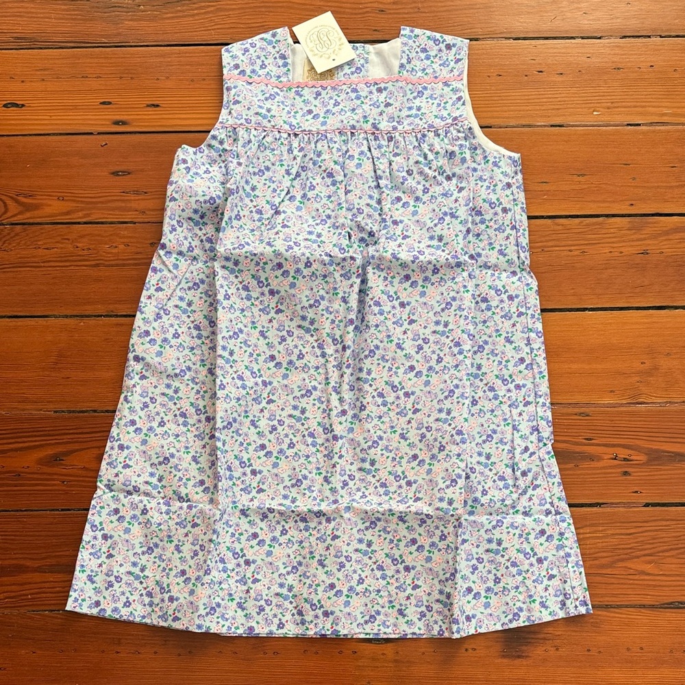 The Beaufort Bonnet Company Floral Kids Dress - Blue and Purple